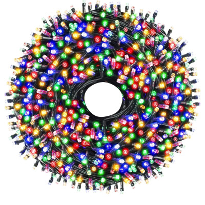 Instalatie de Craciun, Liniara, 8 m, Multicolor, 100 leduri