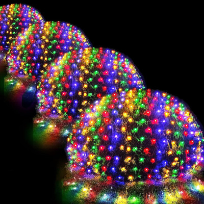 Instalatie de Craciun, 1,5 m x 1,5 m Plasa, Multicolor, 120 leduri, plasa luminoasa, led, SDX, 6007M