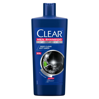 Sampon de par Clear Men Deep Clean, anti-smog, Carbune activ si Menta, XXL, 610 ml