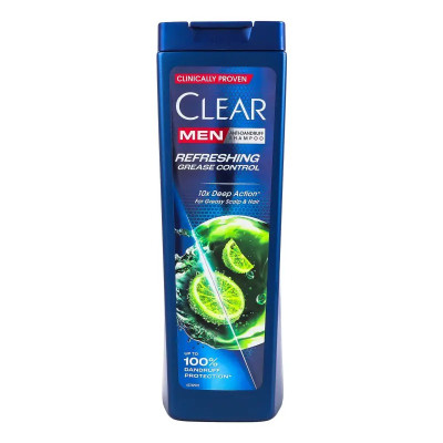 Sampon de par anti-matreata, Clear Men Refreeshing, Grease Control, 360 ml
