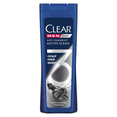 Sampon de par Clear Men Activ 3in1, 360 ml