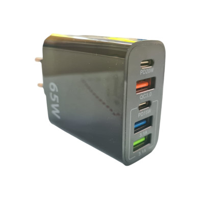 Incarcator, 5 Porturi, 65W Fast Charge, 3 x USB, 2 x Type-C, Universal 