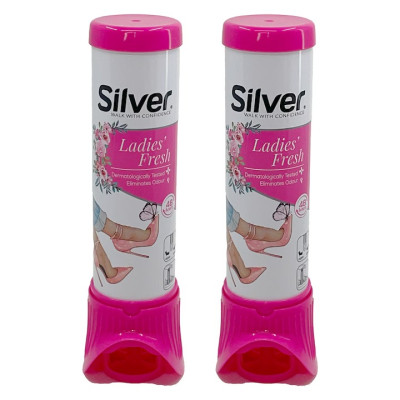 Pachet 2 x Spray Deodorant pentru Incaltaminte de dama Silver, 100 ml
