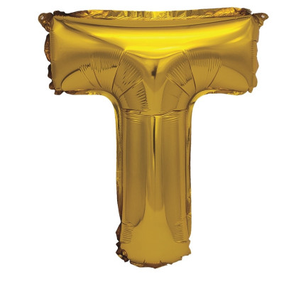 Balon din folie metalizata aurie, Mirific Party, Litera T, 40 cm, Gold Balon din folie metalizata aurie, Mirific Party, Litera T, 40 cm, Gold