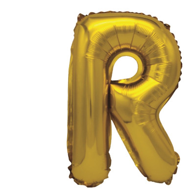 Balon din folie metalizata aurie, Mirific Party, Litera R, 40 cm, Gold Balon din folie metalizata aurie, Mirific Party, Litera R, 40 cm, Gold