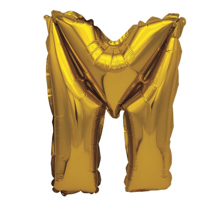 Balon din folie metalizata aurie, Mirific Party, Litera M, 40 cm, Gold Balon din folie metalizata aurie, Mirific Party, Litera M, 40 cm, Gold