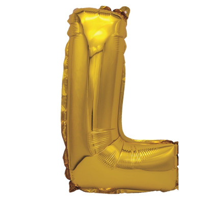 Balon din folie metalizata aurie, Mirific Party, Litera L, 40 cm, Gold Balon din folie metalizata aurie, Mirific Party, Litera L, 40 cm, Gold