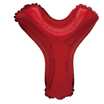 Balon din folie metalizata, Mirific Party, litera Y, 40 cm, Rosu