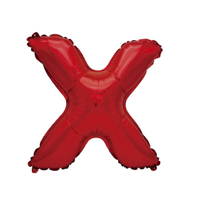 Balon din folie metalizata, Mirific Party, litera X, 40 cm, Rosu