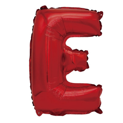 Balon litera din folie metalizata, Mirific Party litera E, rosu, 40cm