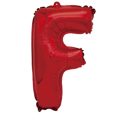 Balon litera din folie metalizata, Mirific Party litera F, rosu, 40cm