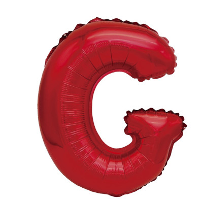 Balon litera din folie metalizata, Mirific Party litera G, rosu, 40cm