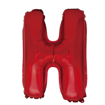 Balon litera din folie metalizata, Mirific Party litera H, Rosu, 40 cm