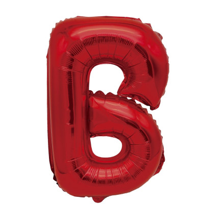 Balon litera din folie metalizata, Mirific Party litera B, rosu, 40cm