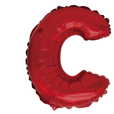 Balon litera din folie metalizata, Mirific Party litera C, rosu, 40cm