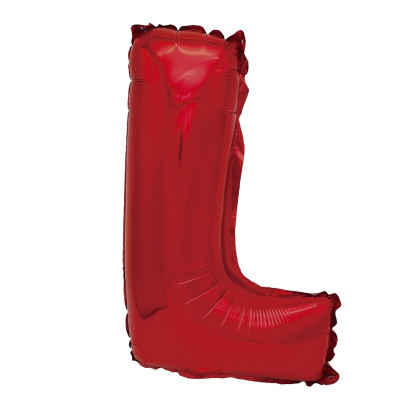 Balon din folie metalizata, Mirific Party, litera L, 40 cm, Rosu