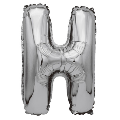 Balon din folie metalizata argintie, Mirific Party, Litera H, 40 cm, Silver Balon din folie metalizata argintie, Mirific Party, Litera H, 40 cm, Silver