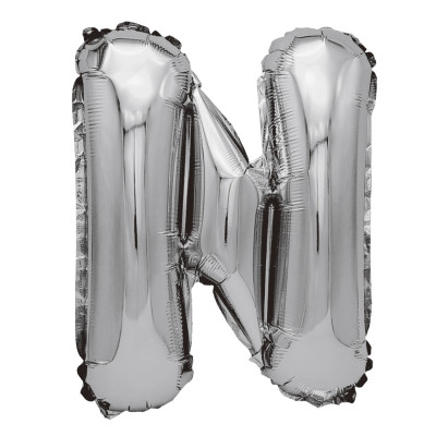 Balon din folie metalizata argintie, Mirific Party, Litera N, 40 cm, Silver Balon din folie metalizata argintie, Mirific Party, Litera N, 40 cm, Silver