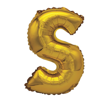 Balon din folie metalizata aurie, Mirific Party, Litera S, 80 cm, Gold Balon din folie metalizata aurie, Mirific Party, Litera S, 80 cm, Gold