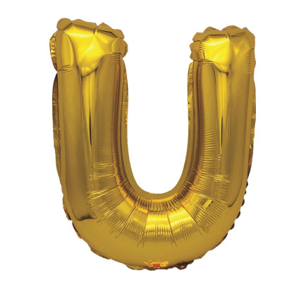 Balon din folie metalizata aurie, Mirific Party, Litera U, 80 cm, Gold Balon din folie metalizata aurie, Mirific Party, Litera U, 80 cm, Gold