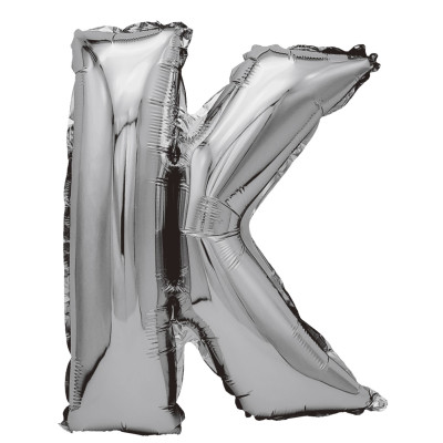 Balon din folie metalizata argintie, Mirific Party, Litera K, 80 cm, Silver Balon din folie metalizata argintie, Mirific Party, Litera K, 80 cm, Silver
