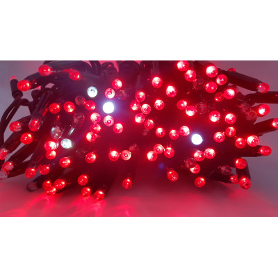 Instalatie de Craciun, 6 m, Liniara cu Flash, Rosu, 60 leduri, SDX, 9112R, fir negru / ghirlanda luminoasa