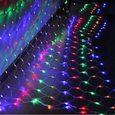 Instalatie de Craciun, 5 m x 1 m, Plasa Flash, Multicolor, 136 leduri, SDX, 9117RB / plasa cu flash