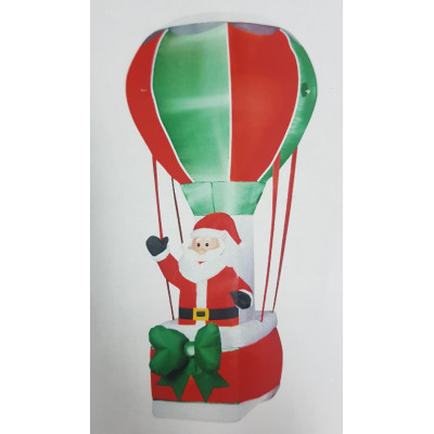 Decoratiune gonflabila tip Mos Craciun gonflabil in balon cu aer cald, 240 cm SDX 9207R