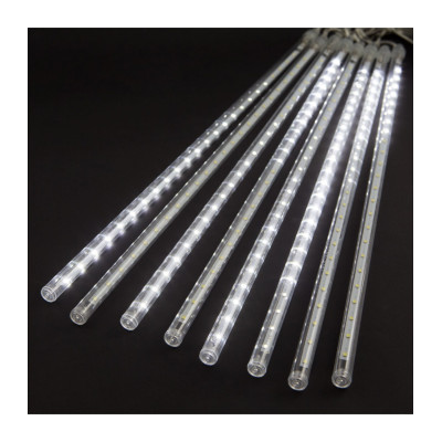 Instalatie de Craciun tip turturi iluzia unor turturi de gheata in topire 320 LED 8 turturi x 40 LED, lungime turture 50 cm, putere 6W, alb rece 7003W