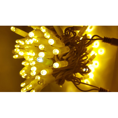 Instalatie de Craciun tip Liniara cu Flash,10 m, Alb Cald, 100 leduri, Cablu GALBEN 9119WW Instalatie de Craciun tip Liniara cu Flash,10 m, Alb Cald, 100 leduri, Cablu GALBEN 9119WW
