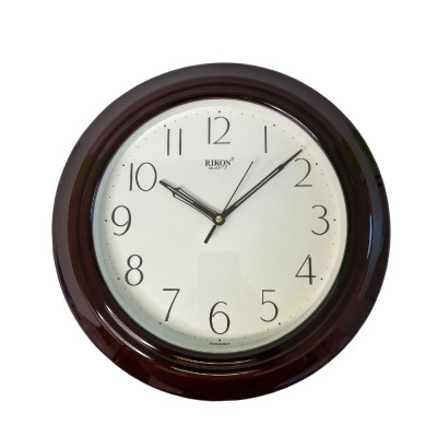 Ceas de perete RIKON 8251 rotund Black Wood, 30 cm
