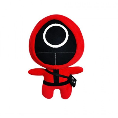 Figurina de Plus Squid Game Soldatul Cerc, 13 cm, Rosu, Sdx Marketï¿½