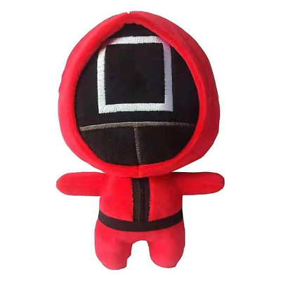 Figurina de Plus Squid Game, Soldatul Patrat, 13 cm, Rosu, Sdx Marketï¿½