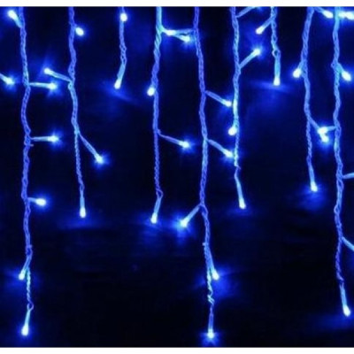 Instalatie de Craciun Sdx Marketï¿½, 10 m, FRANJ, 286led-uri, FLASH, lumina ALBASTRA, fir ALB (cupru)