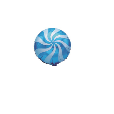 Balon din folie tip bomboana albastra 45 cm