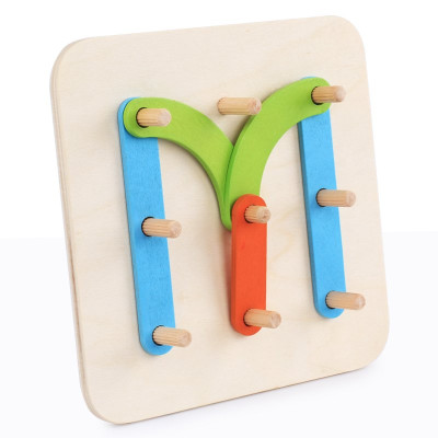 Placa geoboard din lemn Montessori
