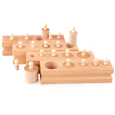 Set 4 Cilindrii Montessori din lemn