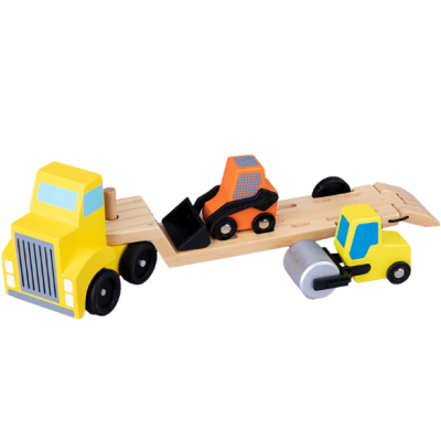 Jucarie educativav din Lemn - Camionul cu utilaje