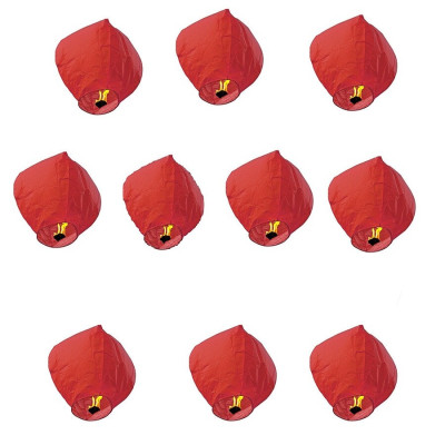 Set 10 bucati lampioane zburatoare rosii