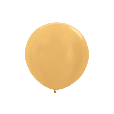 Balon mare din latex, Mirific Party, Gold Chrome, 90 cm