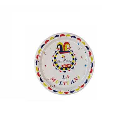 Set 8 farfurii petrecere, Mirific Party, 18 cm