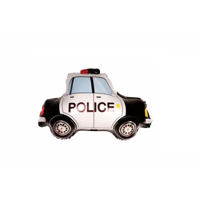 Balon figurina din folie de aluminiu tip Masina de politie, 69 cm x 59cm