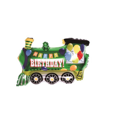 Balon figurina din folie de aluminiu tip Trenulet, 73 cm x 60 cm