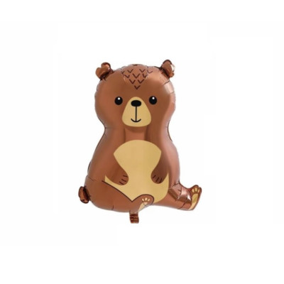 Balon figurina din folie de aluminiu tip Urs, 47 cm x 65 cm