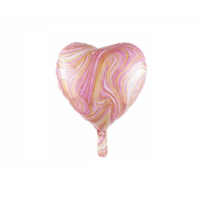 Balon figurina din folie de aluminiu, tip inima, 45 cm