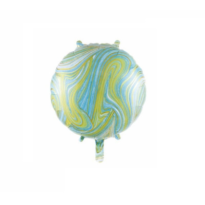 Balon figurina din folie de aluminiu, rotund, Turquoise Satirat, 45 cm