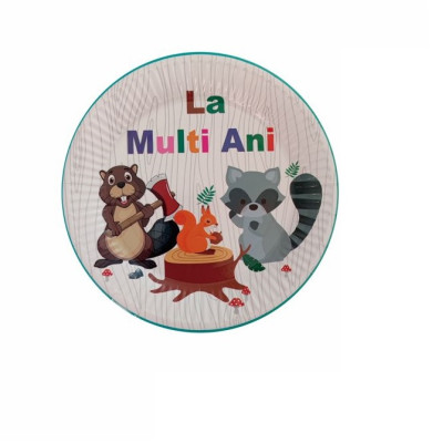 Set 8 farfurii petrecere, tip Rozatoare, 18 cm
