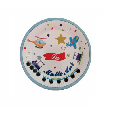 Set 8 farfurii petrecere, party, 18 cm