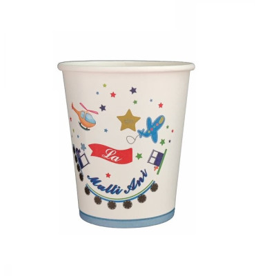 Set 8 pahare carton pentru petrecere, 8.5 cm, 175 ml