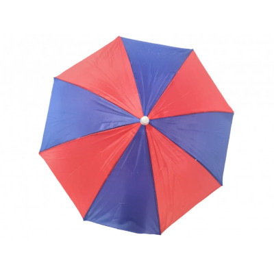 Mini Umbrela Ros-Albastra cu fixare pe cap, protectie ploaie sau soare